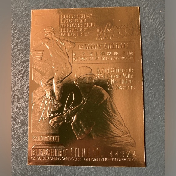 Nolan Ryan 23k gold - Picture 2 of 3